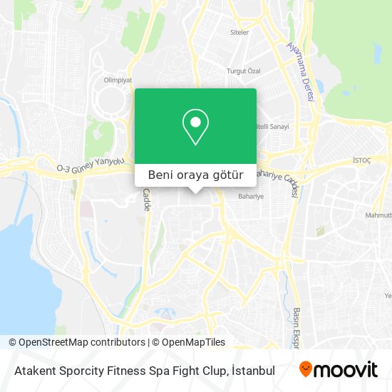 Atakent Sporcity Fitness Spa Fight Clup harita