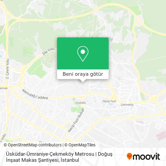 Üsküdar-Ümraniye-Çekmeköy Metrosu | Doğuş İnşaat Makas Şantiyesi harita