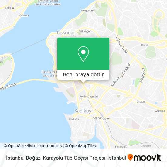 İstanbul Boğazı Karayolu Tüp Geçisi Projesi harita