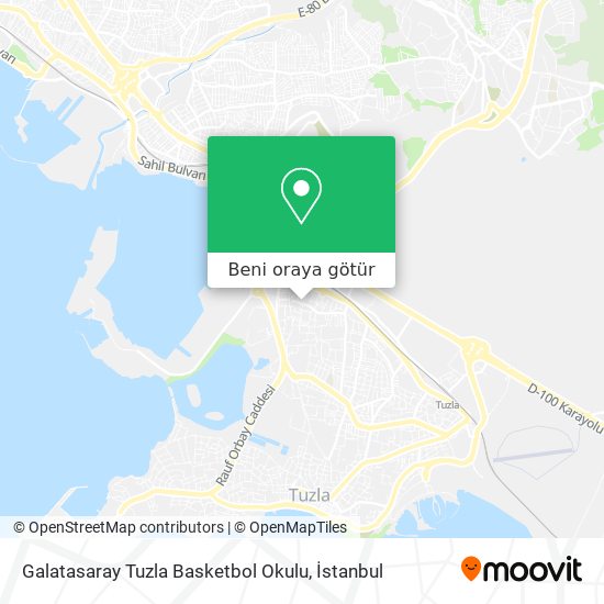 Galatasaray Tuzla Basketbol Okulu harita