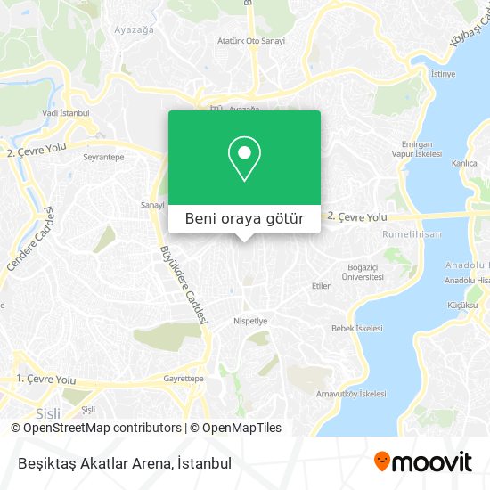 Beşiktaş Akatlar Arena harita