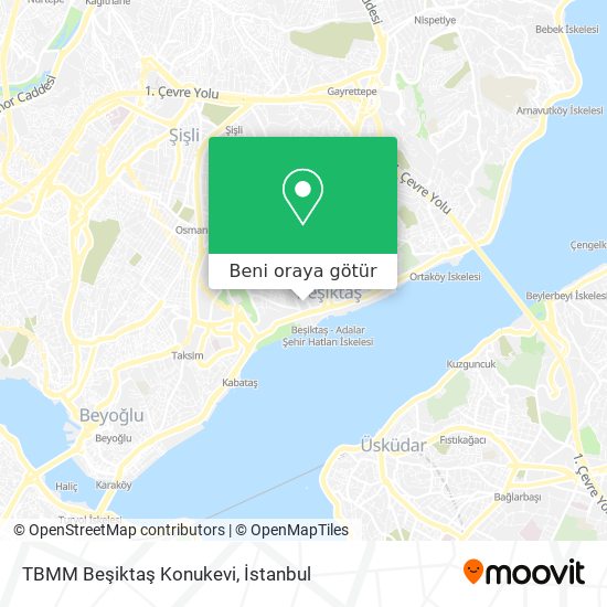 TBMM Beşiktaş Konukevi harita
