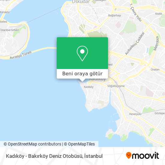 Kadıköy - Bakırköy Deniz Otobüsü harita