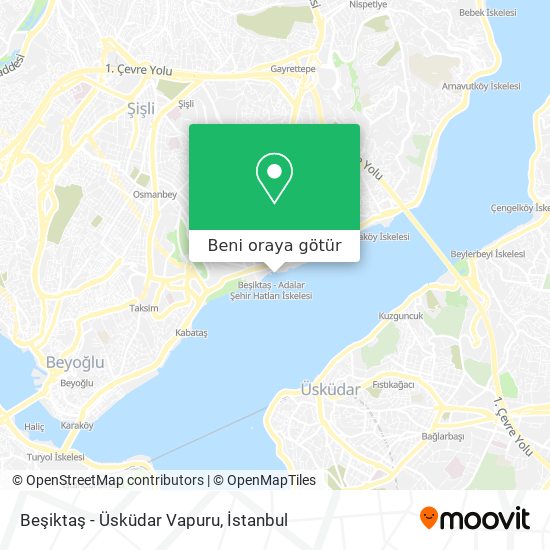 Beşiktaş - Üsküdar Vapuru harita