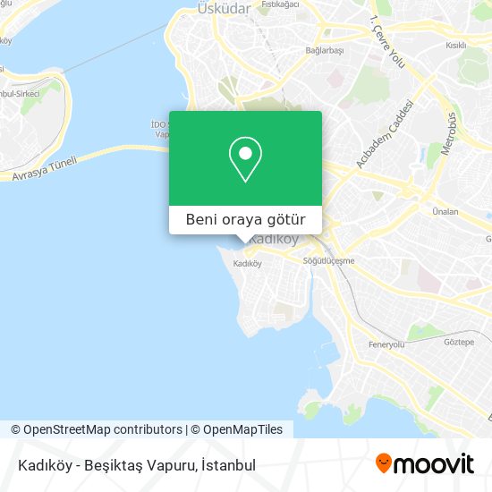 Kadıköy - Beşiktaş Vapuru harita
