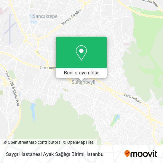 Saygı Hastanesi Ayak Sağlığı Birimi harita