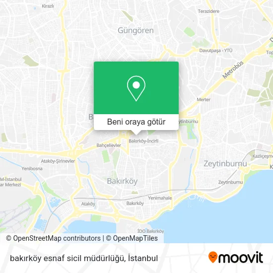 bakırköy esnaf sicil müdürlüğü harita