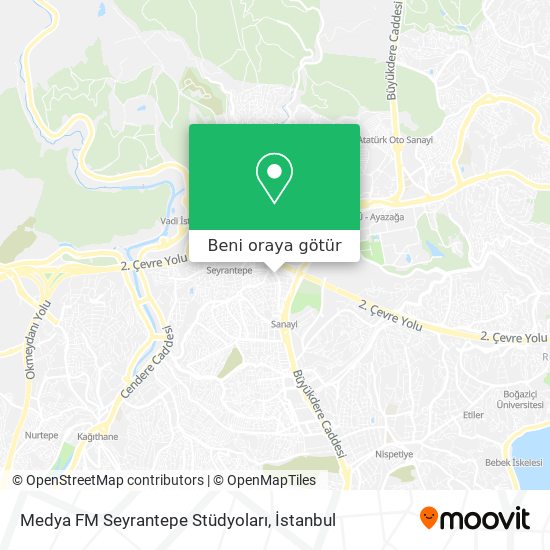 Medya FM Seyrantepe Stüdyoları harita