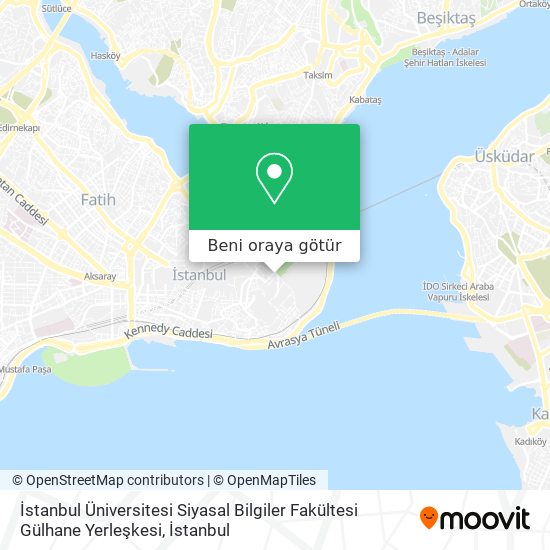 İstanbul Üniversitesi Siyasal Bilgiler Fakültesi Gülhane Yerleşkesi harita