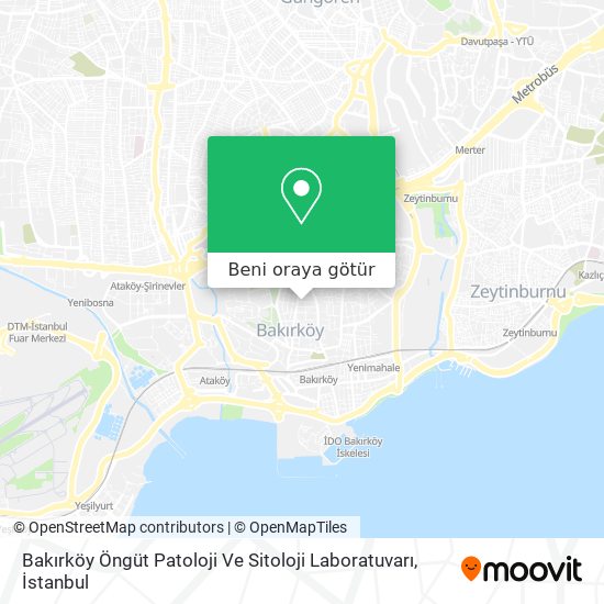 Bakırköy Öngüt Patoloji Ve Sitoloji Laboratuvarı harita