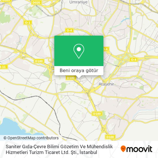 Saniter Gıda-Çevre Bilimi Gözetim Ve Mühendislik Hizmetleri Turizm Ticaret Ltd. Şti. harita