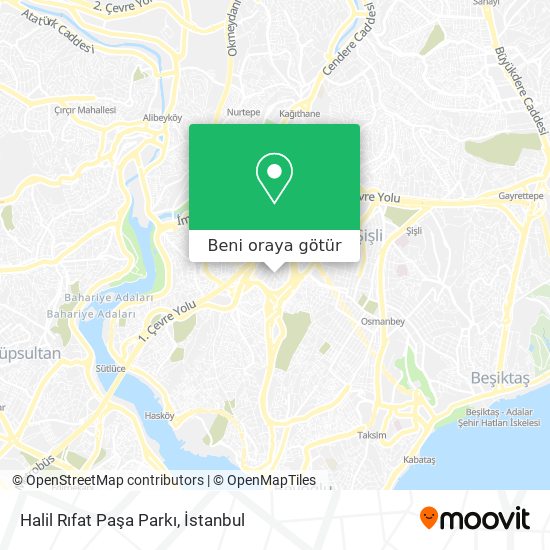 Halil Rıfat Paşa Parkı harita