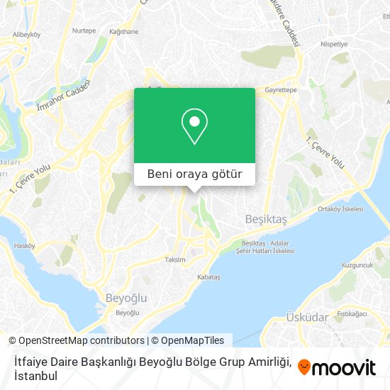 İtfaiye Daire Başkanlığı Beyoğlu Bölge Grup Amirliği harita