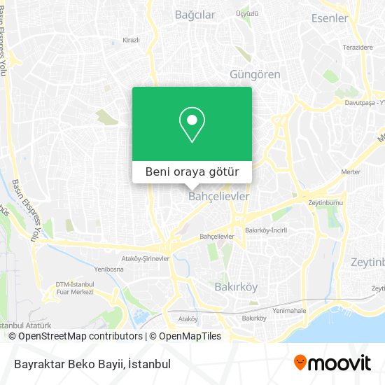 Bayraktar Beko Bayii harita