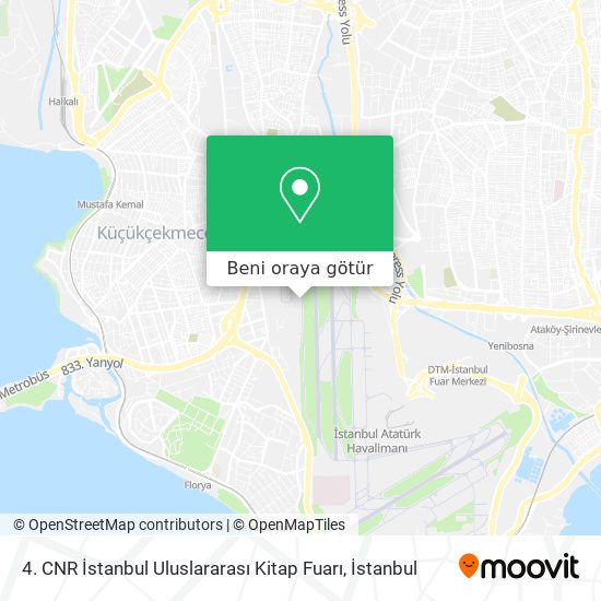 4. CNR İstanbul Uluslararası Kitap Fuarı harita