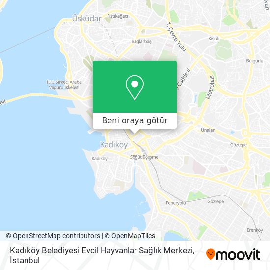 Kadıköy Belediyesi Evcil Hayvanlar Sağlık Merkezi harita