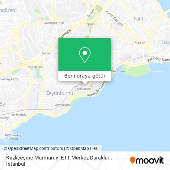 Kazlıçeşme Marmaray İETT Merkez Durakları harita