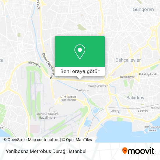 Yenibosna Metrobüs Durağı harita