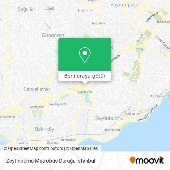 Zeytinburnu Metrobüs Durağı harita