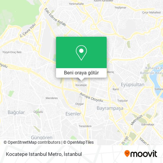 Kocatepe Istanbul Metro harita