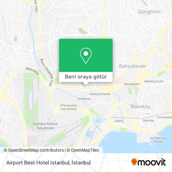 Airport Best Hotel Istanbul harita