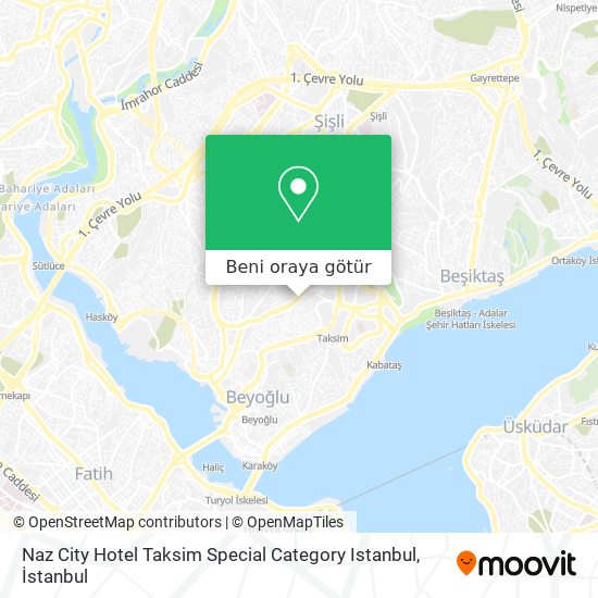 Naz City Hotel Taksim Special Category Istanbul harita