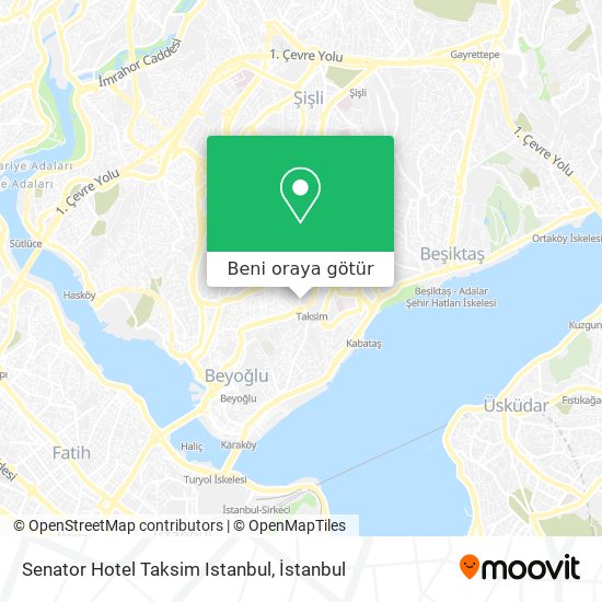 Senator Hotel Taksim Istanbul harita