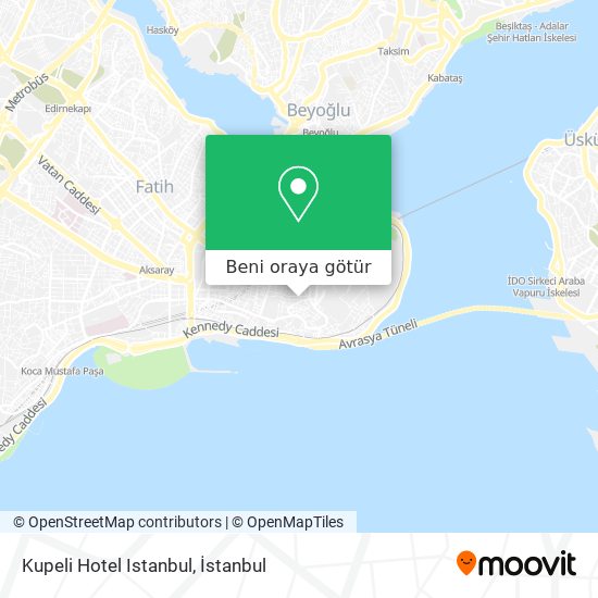 Kupeli Hotel Istanbul harita