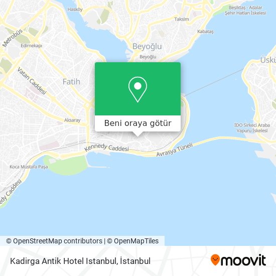 Kadirga Antik Hotel Istanbul harita