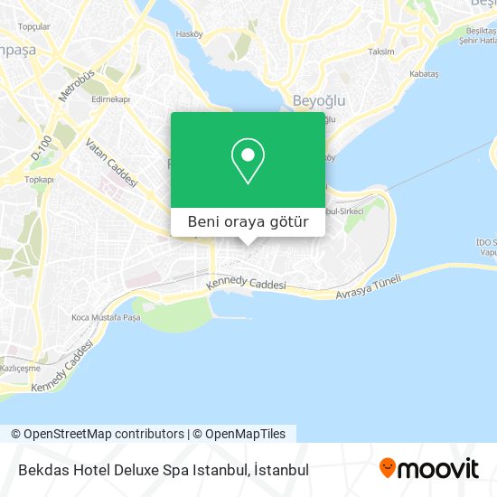 Bekdas Hotel Deluxe Spa Istanbul harita