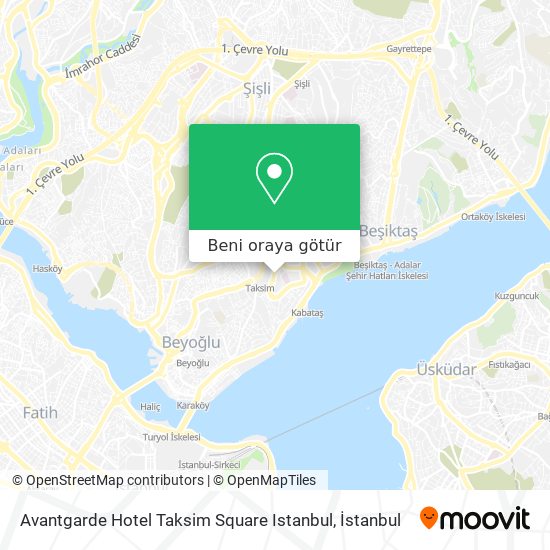 Avantgarde Hotel Taksim Square Istanbul harita