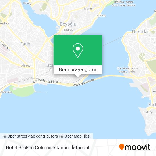 Hotel Broken Column Istanbul harita
