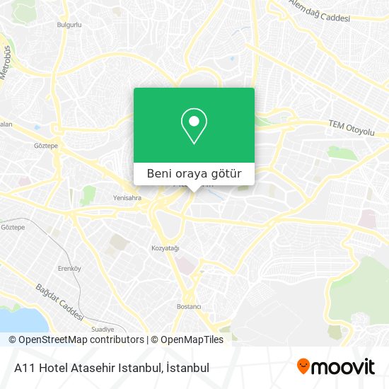 A11 Hotel Atasehir Istanbul harita