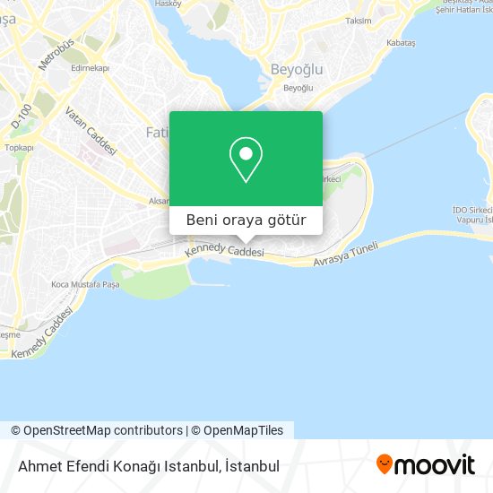 Ahmet Efendi Konağı Istanbul harita