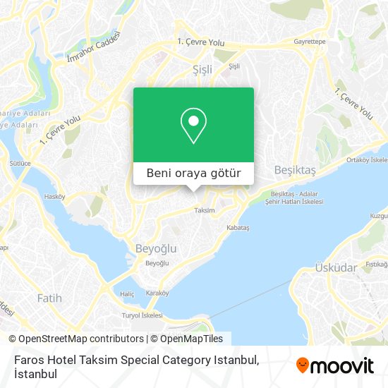 Faros Hotel Taksim Special Category Istanbul harita