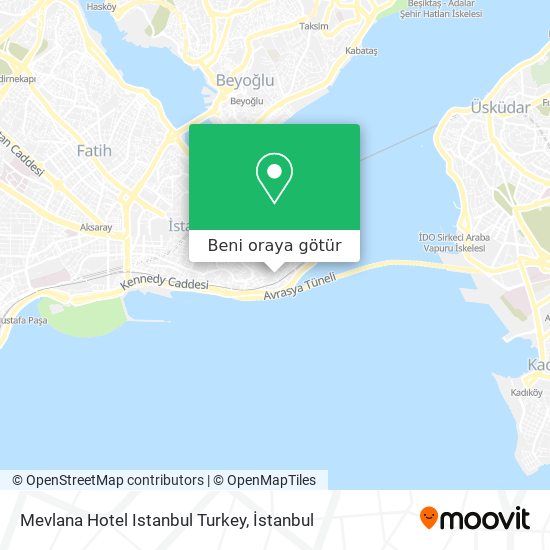 Mevlana Hotel Istanbul Turkey harita