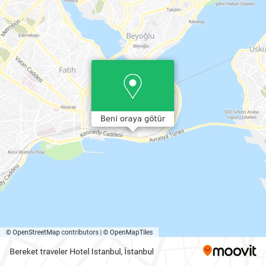 Bereket traveler Hotel Istanbul harita