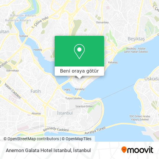 Anemon Galata Hotel Istanbul harita