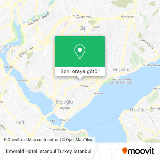 Emerald Hotel Istanbul Turkey harita