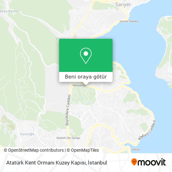Atatürk Kent Ormanı Kuzey Kapısı harita