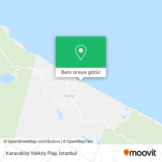 Karacaköy Yalıköy Plajı harita