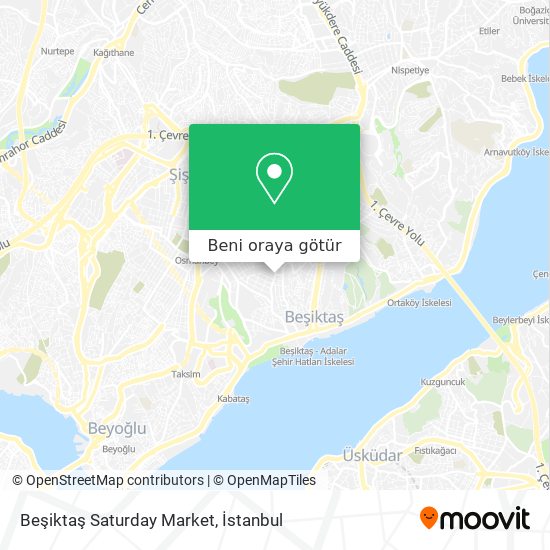 Beşiktaş Saturday Market harita