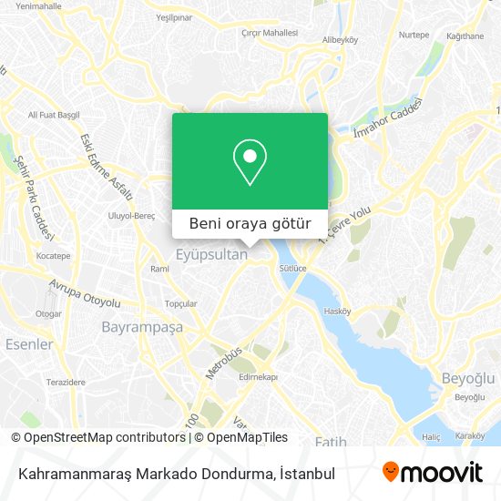 Kahramanmaraş Markado Dondurma harita