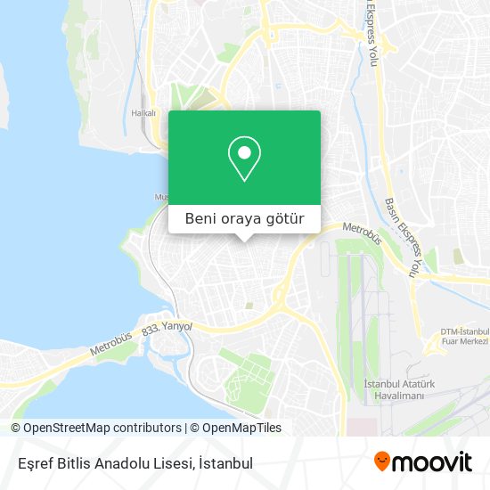 Eşref Bitlis Anadolu Lisesi harita
