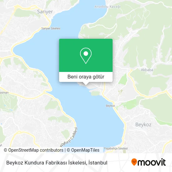 Beykoz Kundura Fabrikası İskelesi harita