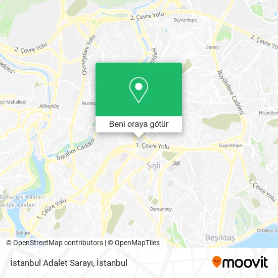 İstanbul Adalet Sarayı harita
