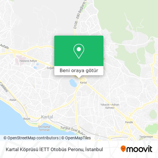 Kartal Köprüsü İETT Otobüs Peronu harita