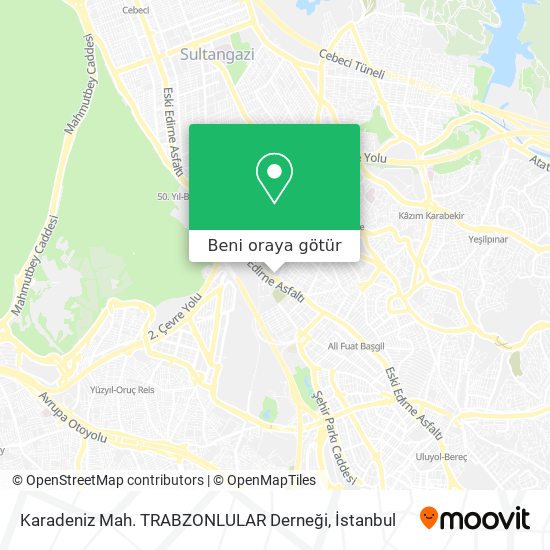 Karadeniz Mah. TRABZONLULAR Derneği harita