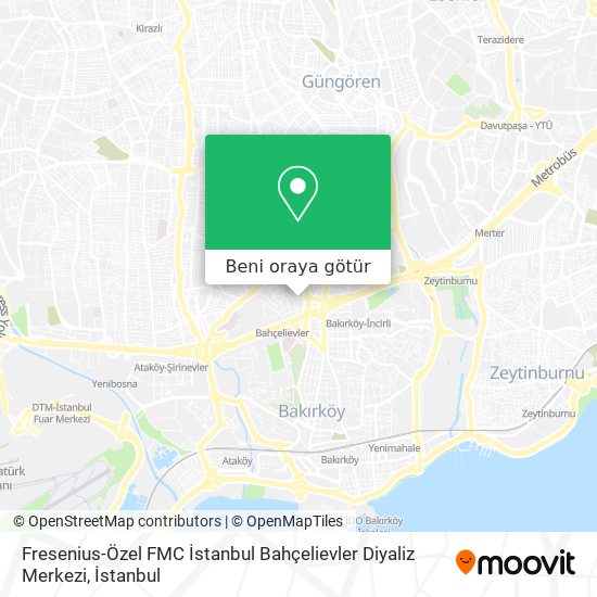 Fresenius-Özel FMC İstanbul Bahçelievler Diyaliz Merkezi harita