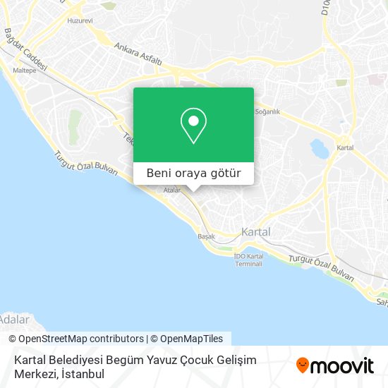 Kartal Belediyesi Begüm Yavuz Çocuk Gelişim Merkezi harita